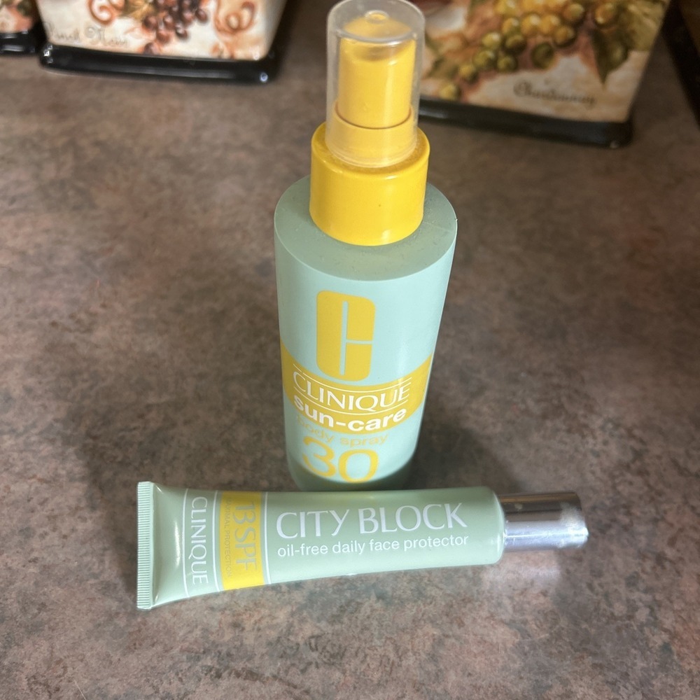 Clinique Sun‎ Care Lot Body  SPF 30 City block Face SPF 13  New And HTF